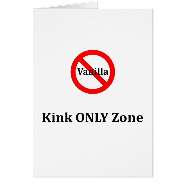 No hay zona única de KINK de vainilla (Frente)