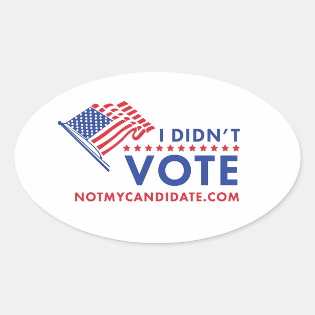 No he votado Pegatina político (Anverso)