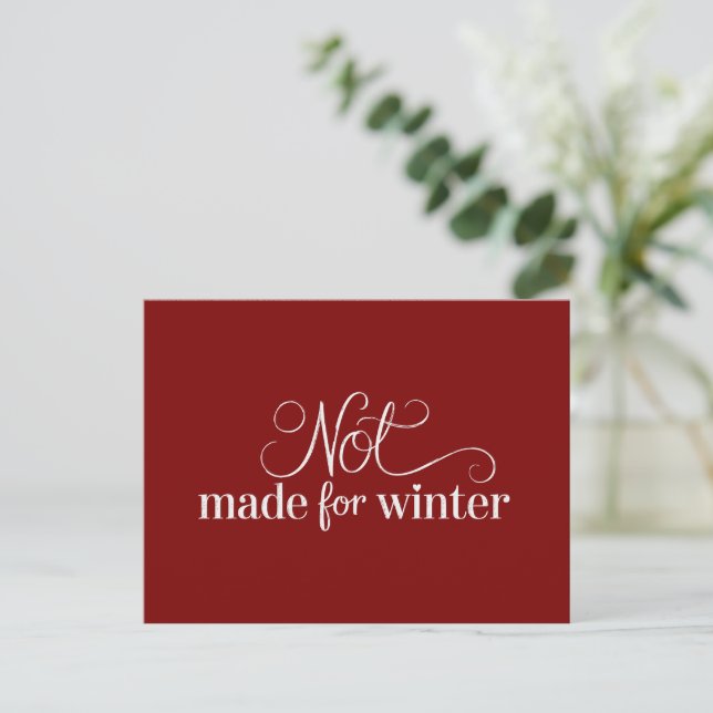 No Hecho Para Invierno Temporada Acogedora Navidad (Anverso de pie)