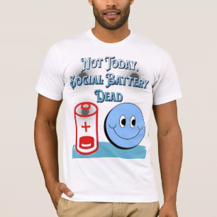 No hoy, camiseta con batería social muerta