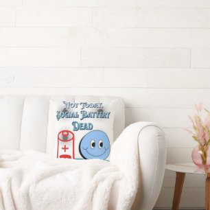 No hoy, Cojín decorativo muerto de baterías social