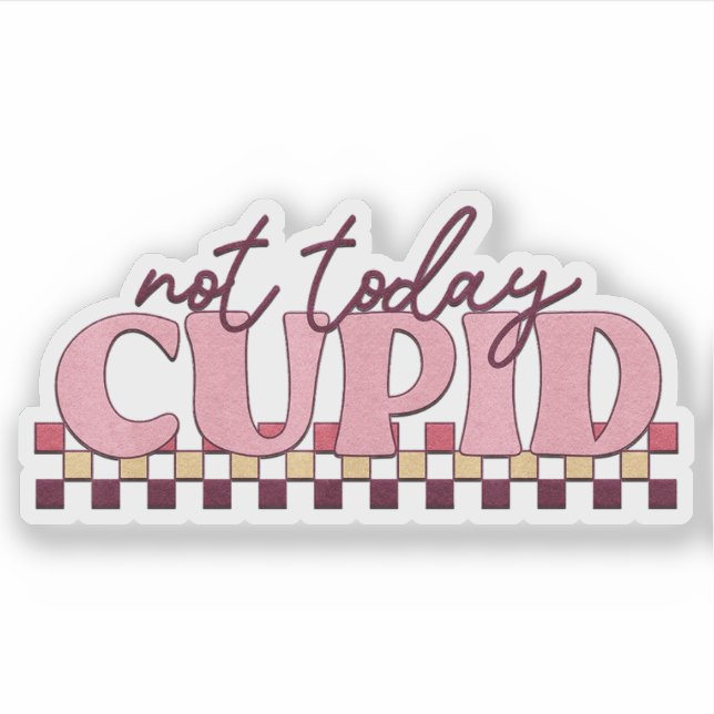 No hoy es cupido - Pegatina de San Valentín (Anverso)