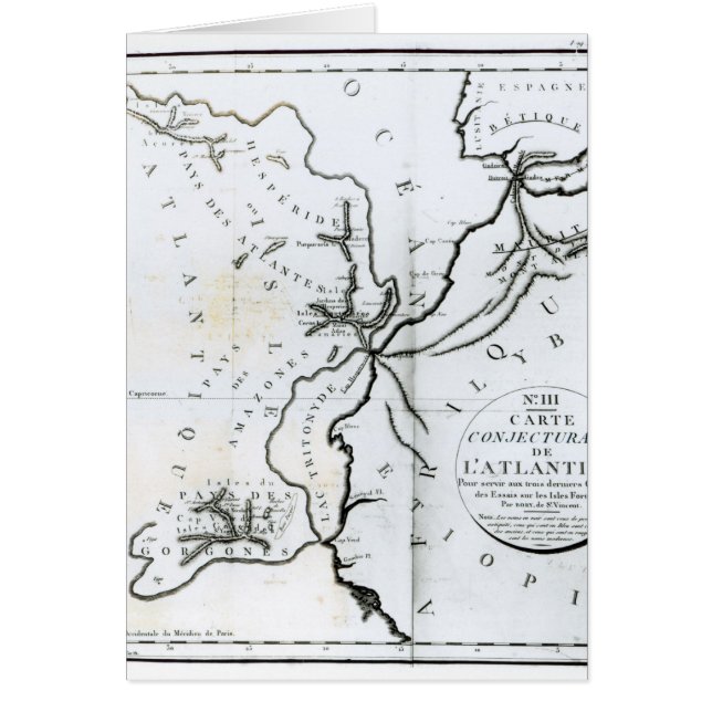 No III mapa conjetural de la isla de (Frente)