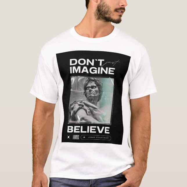 No imaginen la camiseta básica de los hombres (Anverso)