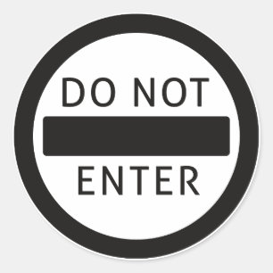 No introducir Pegatina de círculo