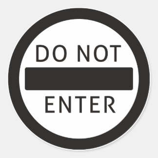 No introducir Pegatina de círculo