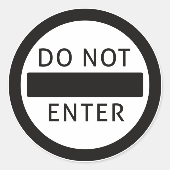 No introducir Pegatina de círculo (Anverso)