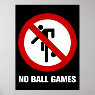 NO Juegos de Pelota ⚠ Señal de Parque Tailandés ⚠