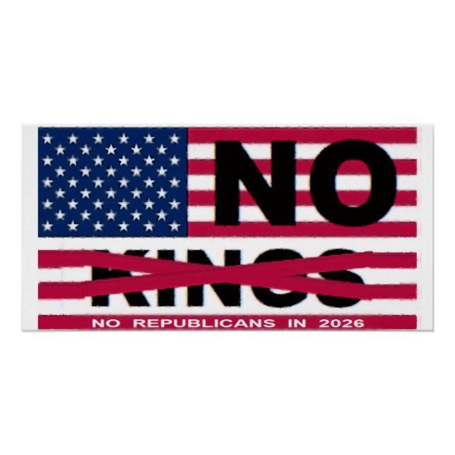 "NO kings" Glossy Poster (Anverso)