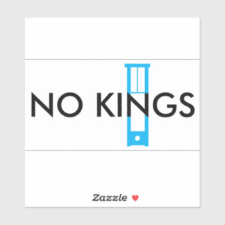 NO KINGS pegatina - texto negro