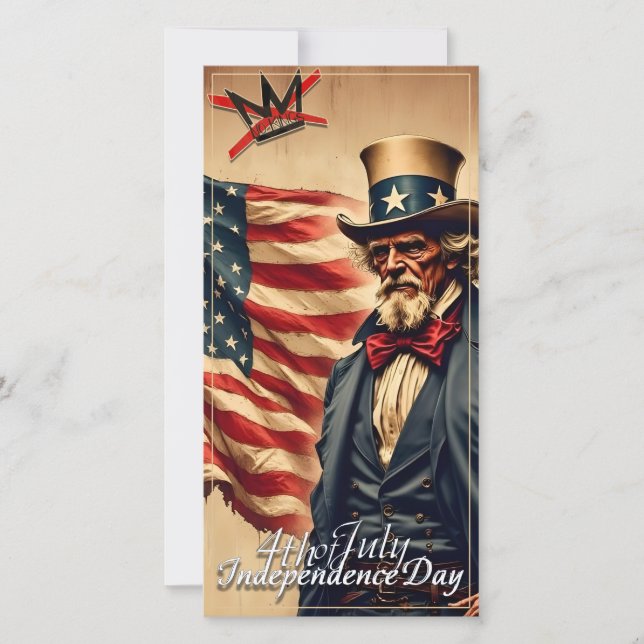 No Kings Uncle Sam Independence Day Art (Anverso)