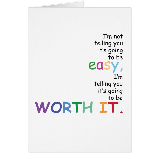 No le estoy diciendo que va a ser fácil… (Frente)