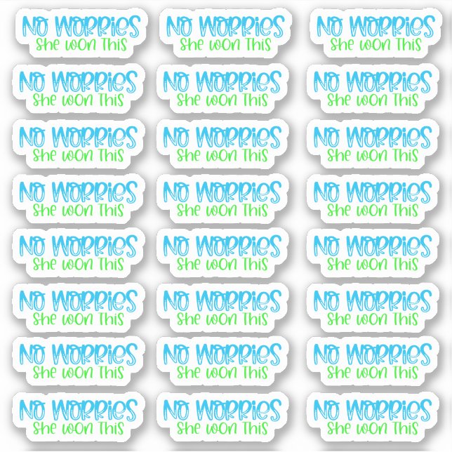 No Le Preocupa, Ella Ganó Esto - Pegatina Vinil (Anverso)