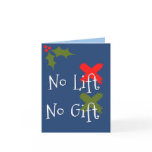 No Levanta No Regala Tarjeta de Navidad de Gimnasi
