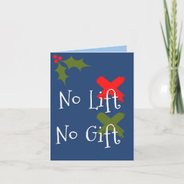 No Levanta No Regala Tarjeta de Navidad de Gimnasi