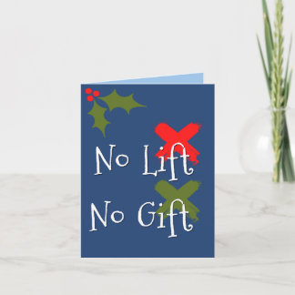 No Levanta No Regala Tarjeta de Navidad de Gimnasi