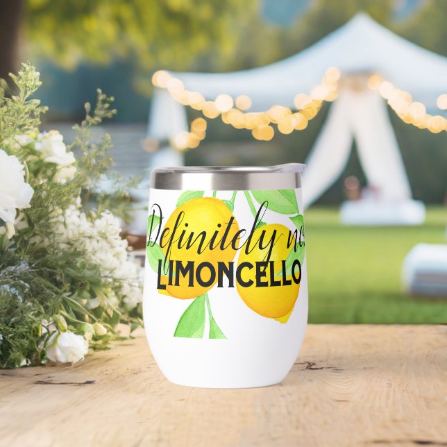 No Limoncello Tumbler de vino sin cáscara (Boda)