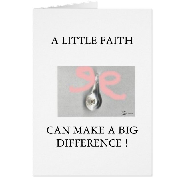 NO LLORE. TENGA FE - TARJETA (Frente)