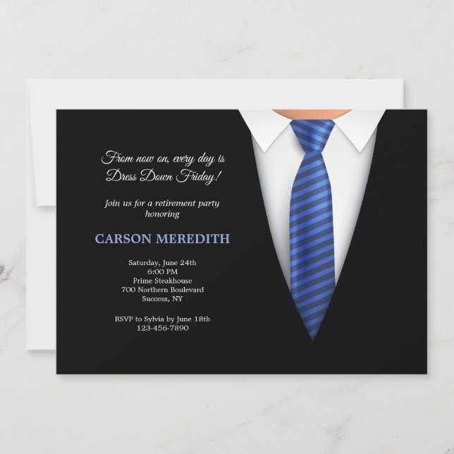 No más ata la invitación del fiesta de retiro (Anverso)