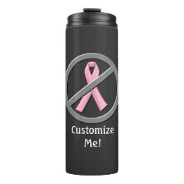 No más cintas de cáncer de mama rosadas Botella de