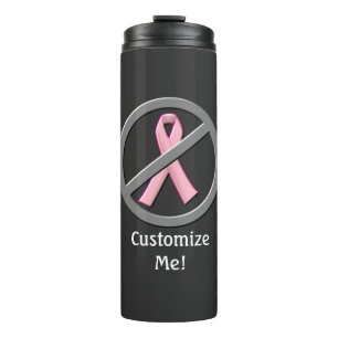 No más cintas de cáncer de mama rosadas Botella de