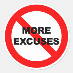 No más excusas - Pegatina