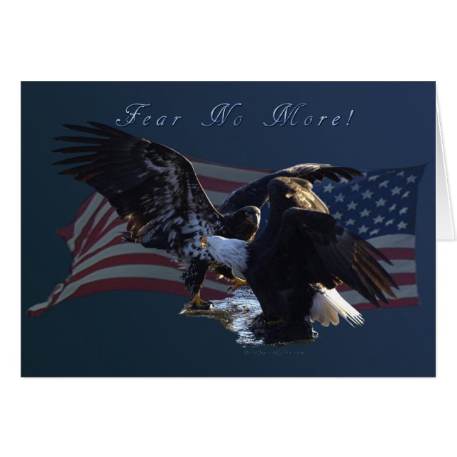 "¡No más miedo!" Regalo de la bandera de Eagle/Est (Anverso (Horizontal))