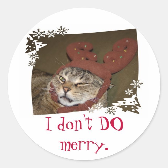 No me alegro. ¡¡Gato con Pegatinas de Antlers!! (Anverso)