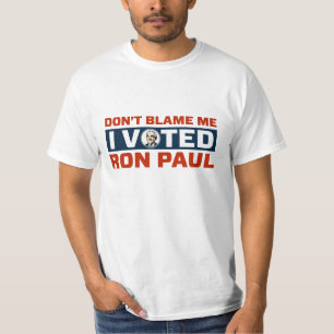 No me culpe que voté por el camisetas de Ron Paul