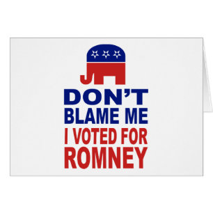 No me culpe que voté por Romney