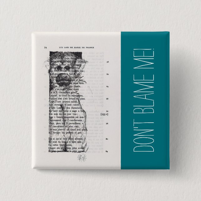 No me culpes botón del año mono 2016 (Anverso)