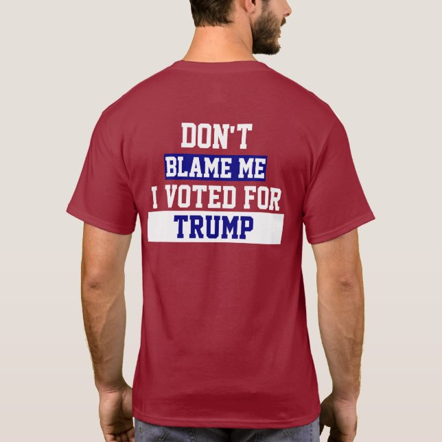 No me culpes de la camiseta de "Drain the Swamp" d (Reverso)