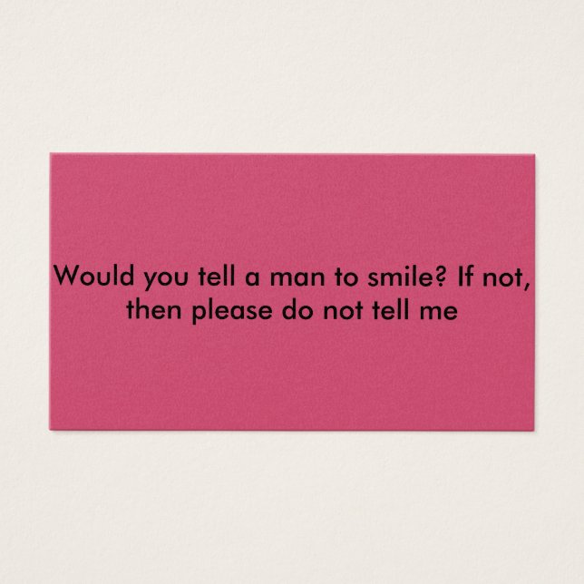 no me digas que sonríe las tarjetas de llamadas (Frente)