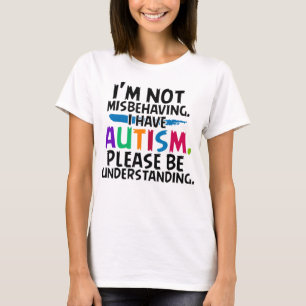 No me estoy portando mal, camiseta de autismo