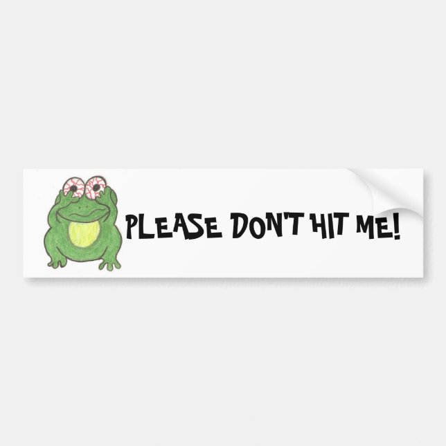 ¡NO ME GOLPEE POR FAVOR! Pegatina para el (Frente)