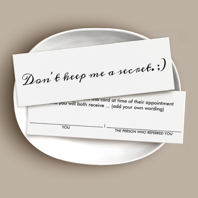 No me guardes una tarjeta de referencia secreta de (Subido por el creador)