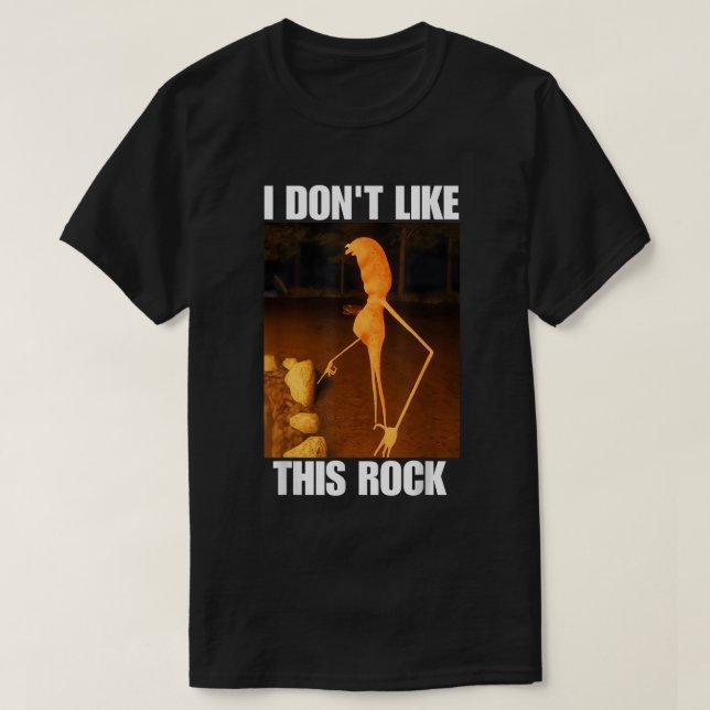 No Me Gusta Esta Camiseta De Meme De Roca (Diseño del anverso)