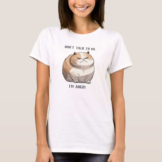 No me hables, soy una camiseta de gato enojada (Anverso)