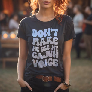 No me hagas usar mi camiseta estilo retro de voz c