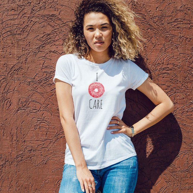 No me importa la camiseta (I Donut Care Basic White T-Shuirt by Kate & Co.)