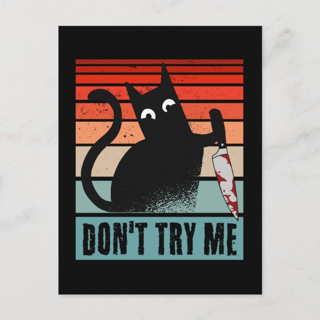 No me intentes, Moody Cat con invitación a cuchill (Anverso)