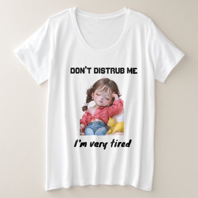 No me molestes, estoy muy cansada de la gracia div (Anverso del diseño)