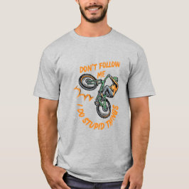 no me sigas camiseta divertida de bicicleta de mon