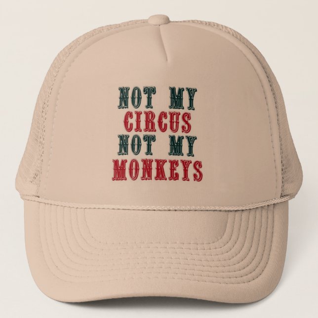 No mi circo, no mi gorra de béisbol de los monos (Anverso)