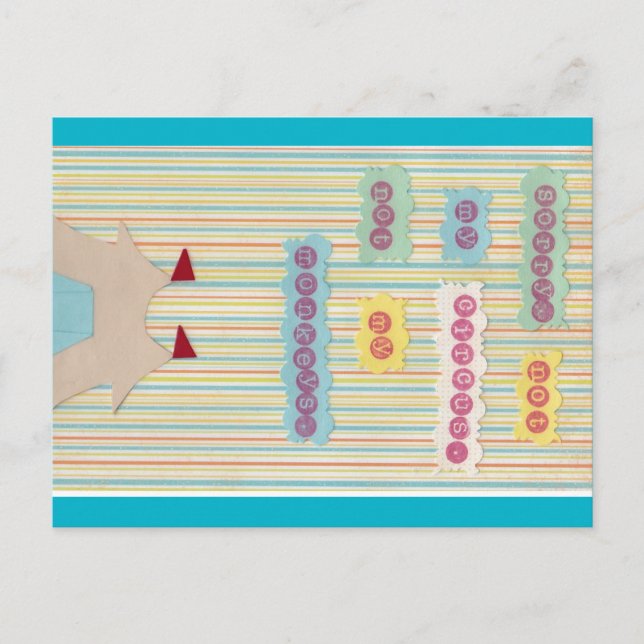 No Mi Circo. No Mis Monos. Postal (Anverso)