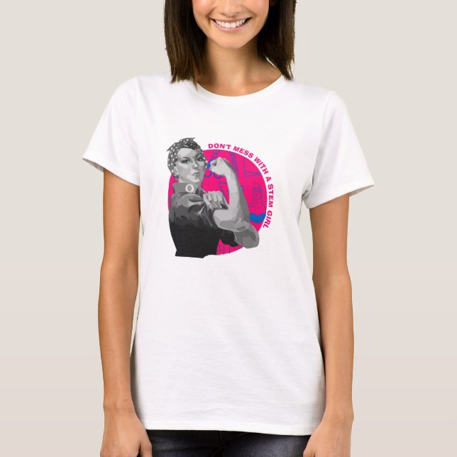 No mires con camiseta Chica STEM (Anverso)