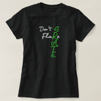 No mires la camiseta de patinaje sobre hielo