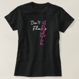 No mires la camiseta de patinaje sobre hielo
