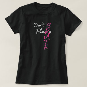 No mires la camiseta de patinaje sobre hielo