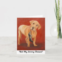 "No mis Chews de Jimmy!" tarjeta de nota